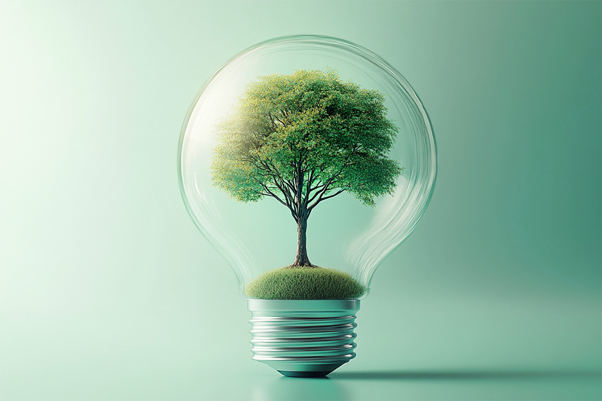 Eco-friendly polyester yarn with green energy